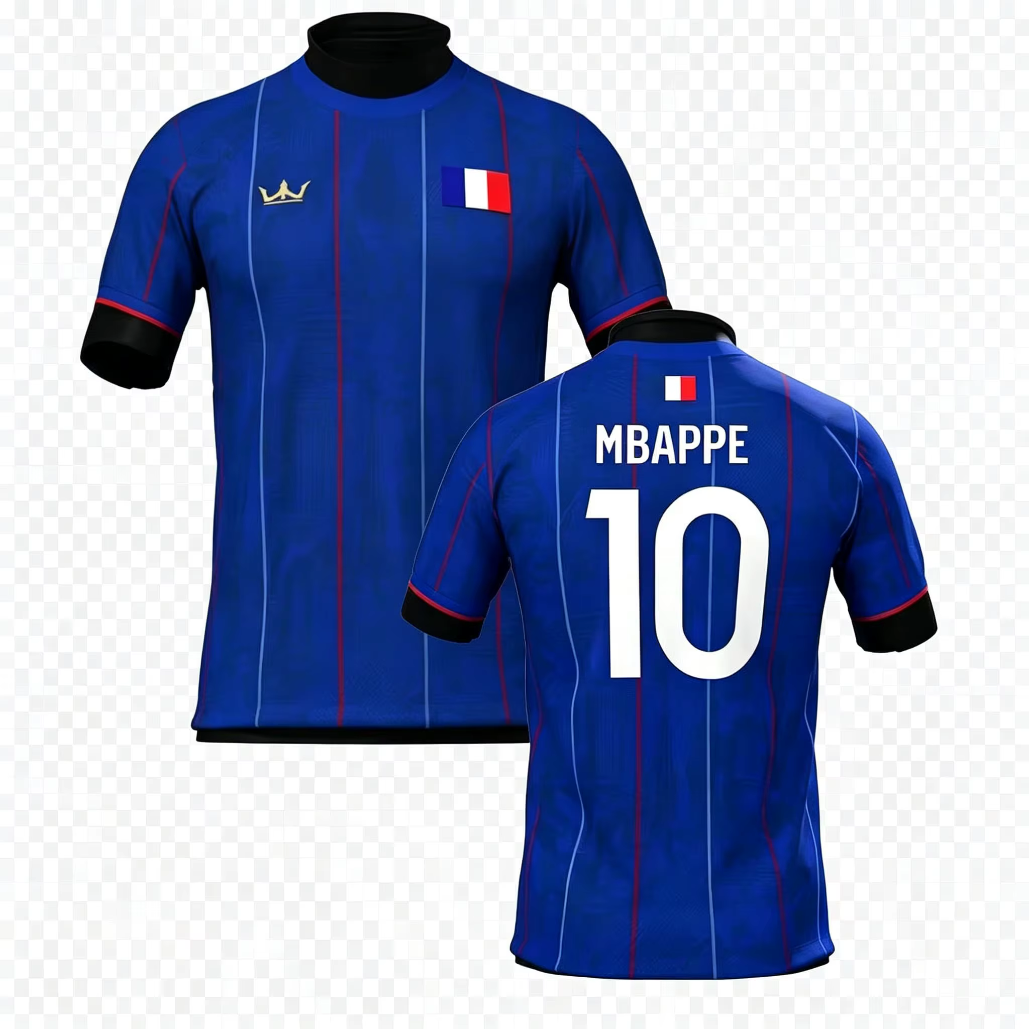 Maillot de football France Mbappé 10, T-shirt pour homme, T-shirt pour femme, T-shirt pour garçon, T