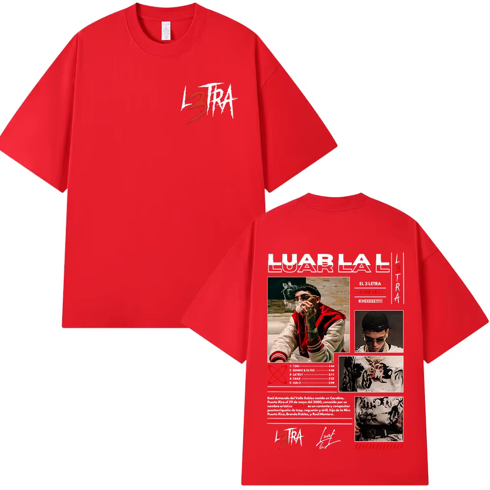 Rappeur Moonlight La L Album de musique L3TRA T-shirts hommes femmes Hip Hop mode manches courtes T-