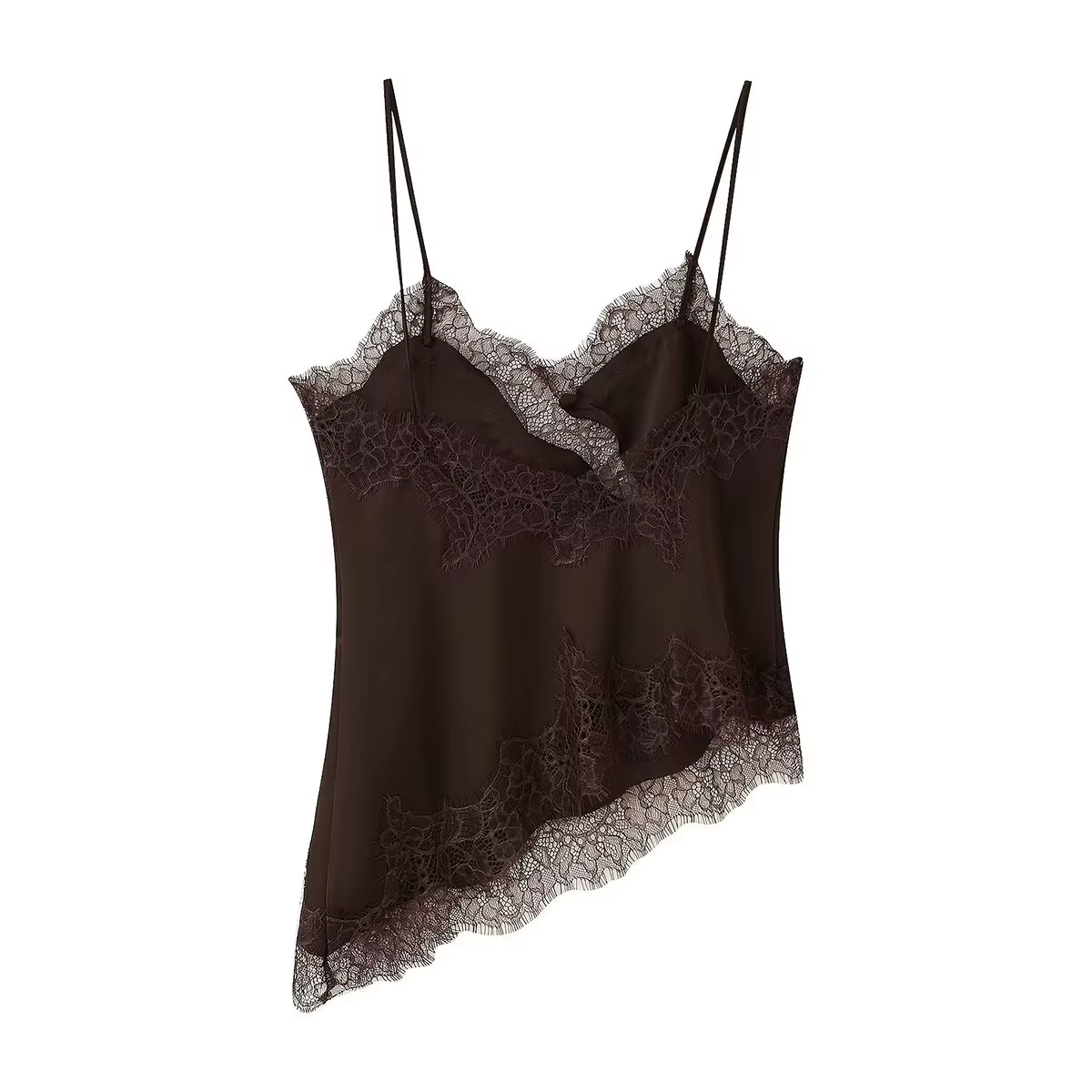 HH femmes été Sexy dentelle épissé hauts à bretelles femme mode col en v sans manches dos nu creux a