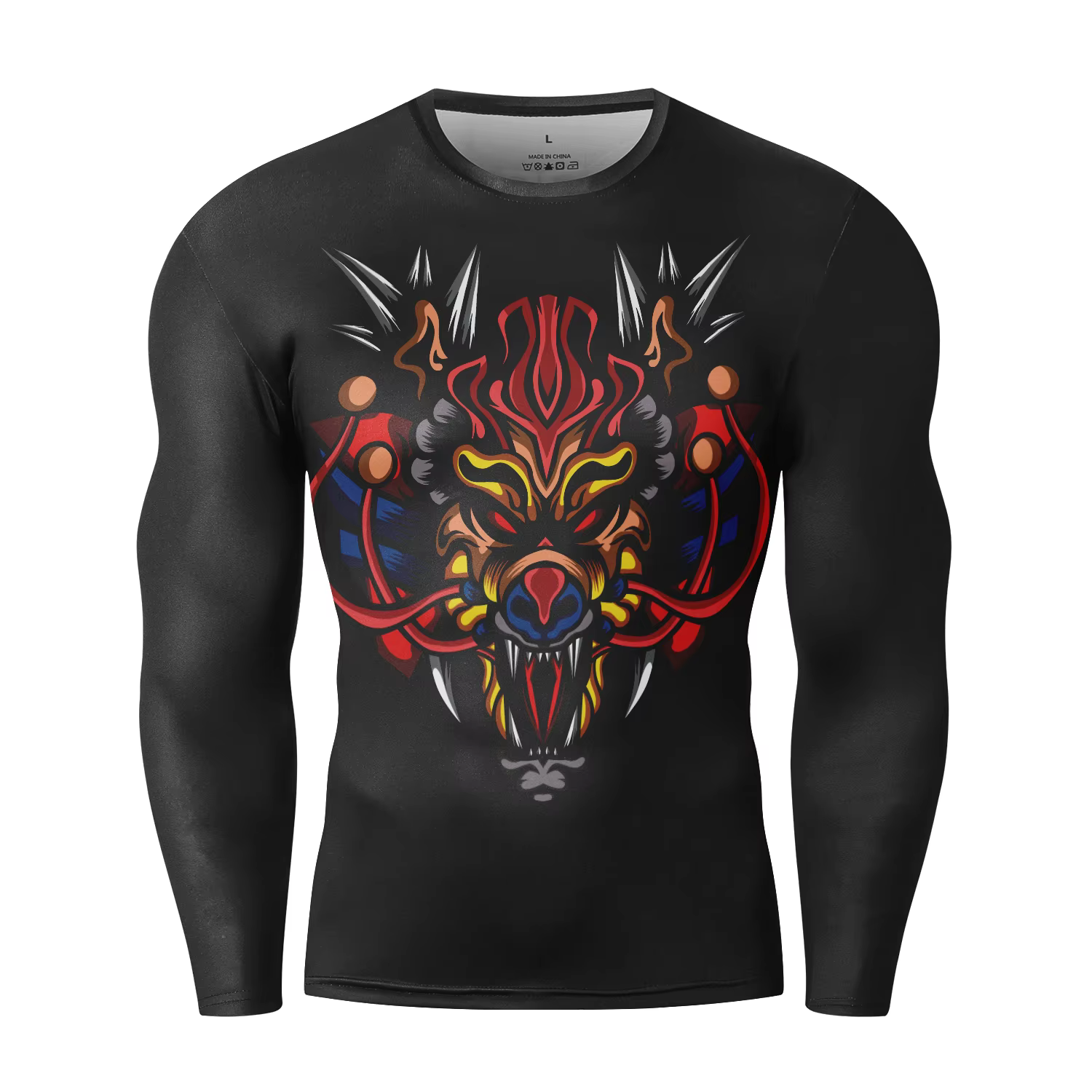 T-Shirt de course à manches longues pour hommes, séchage rapide, respirant, serré, adapté au Jiu-Jit