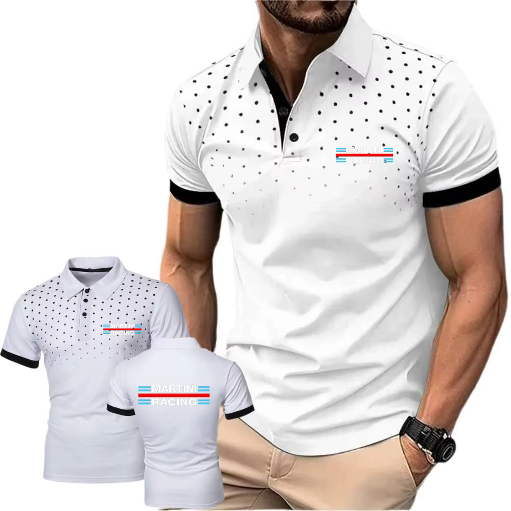 Polo pour jeunes Martini Racing, T-shirt à manches courtes pour homme, décontracté, sport, imprimé 3