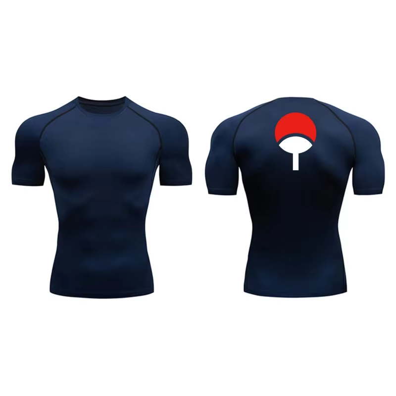 T-shirt de compression graphique pour homme, séchage rapide, couche de base extensible, sous-vêtemen
