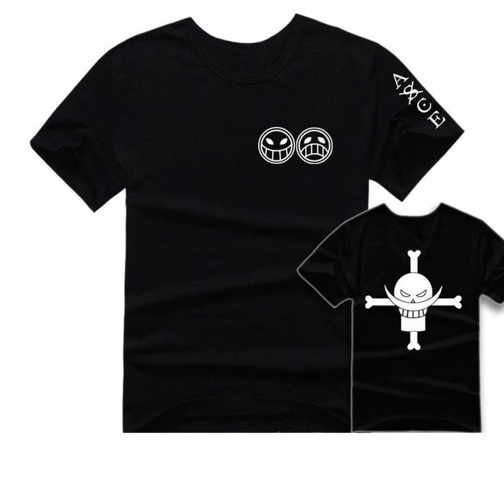 Nouveaux T-shirts One Piece Pirates de Barboteuse avec motif crâne, en coton, pour hommes, style ani