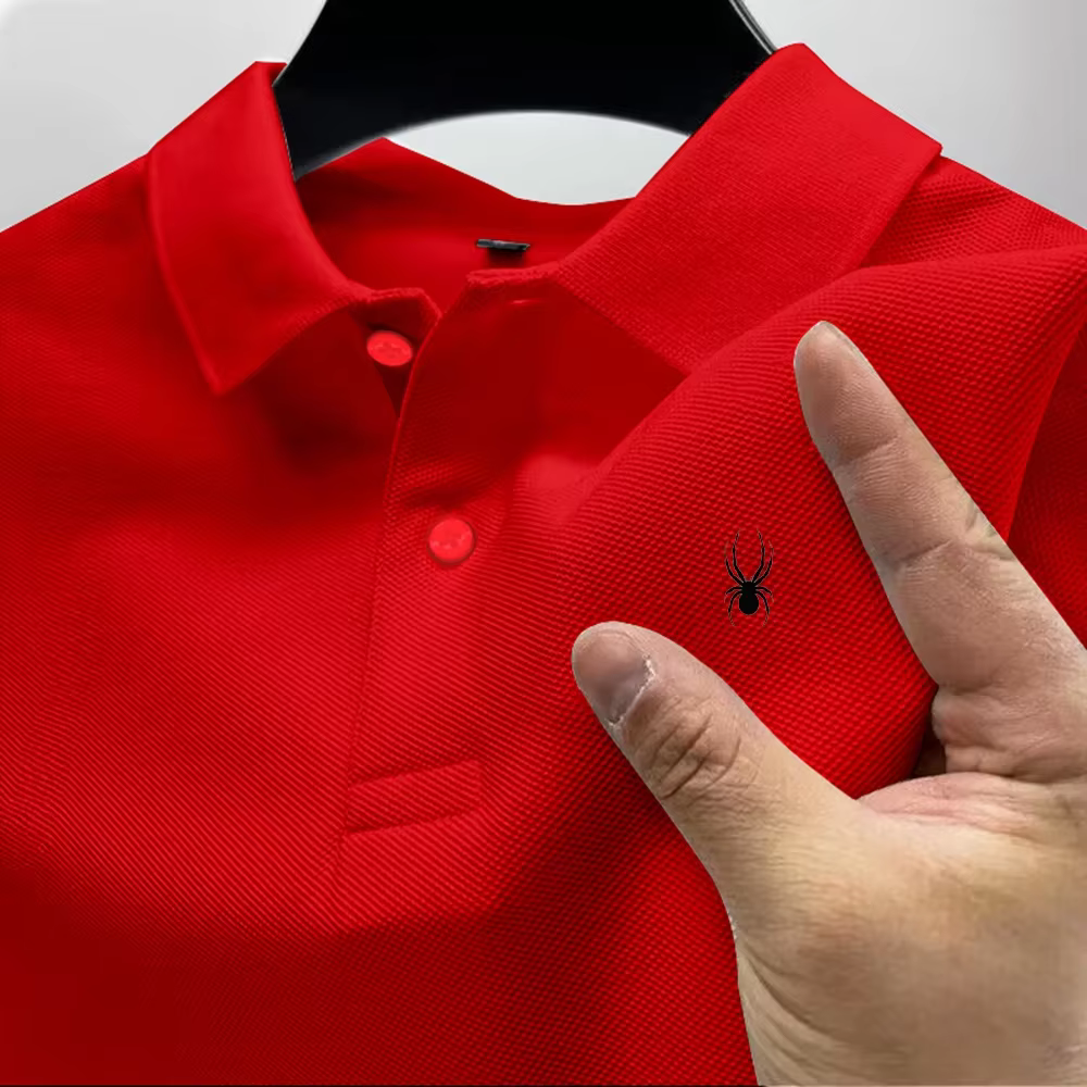 Polo décontracté respirant et confortable pour homme, couleur unie, haute qualité, manches courtes –