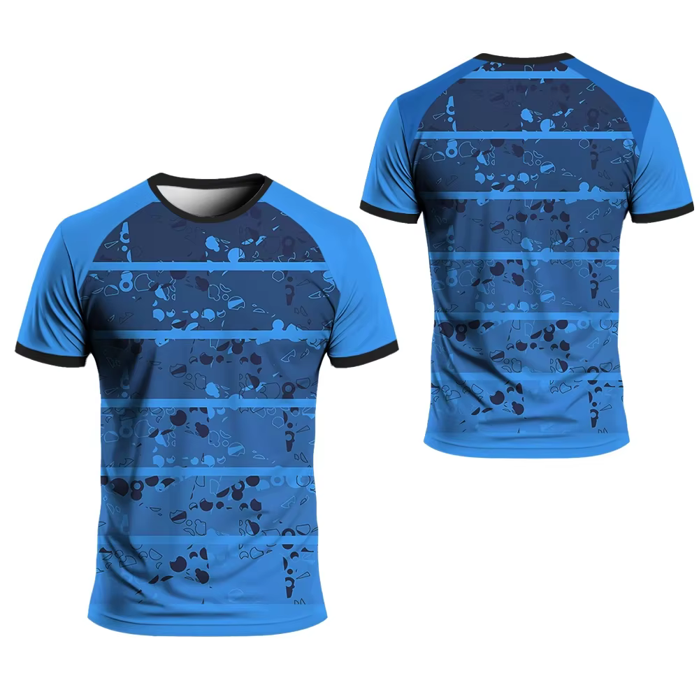 T-shirt de sport pour hommes, nouveau Design personnalisé, vêtements de sport, séchage rapide, col r