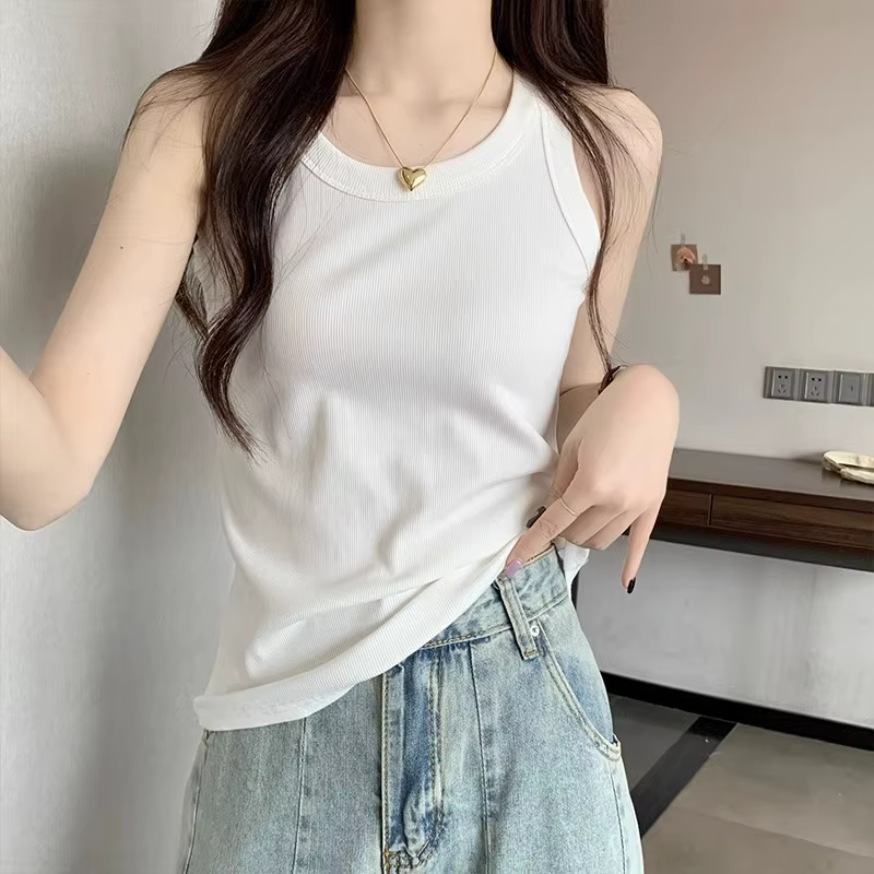 Gilet Camisole sans manches pour femmes, parfait pour les vêtements d'été avec Base de fil ajustée, 