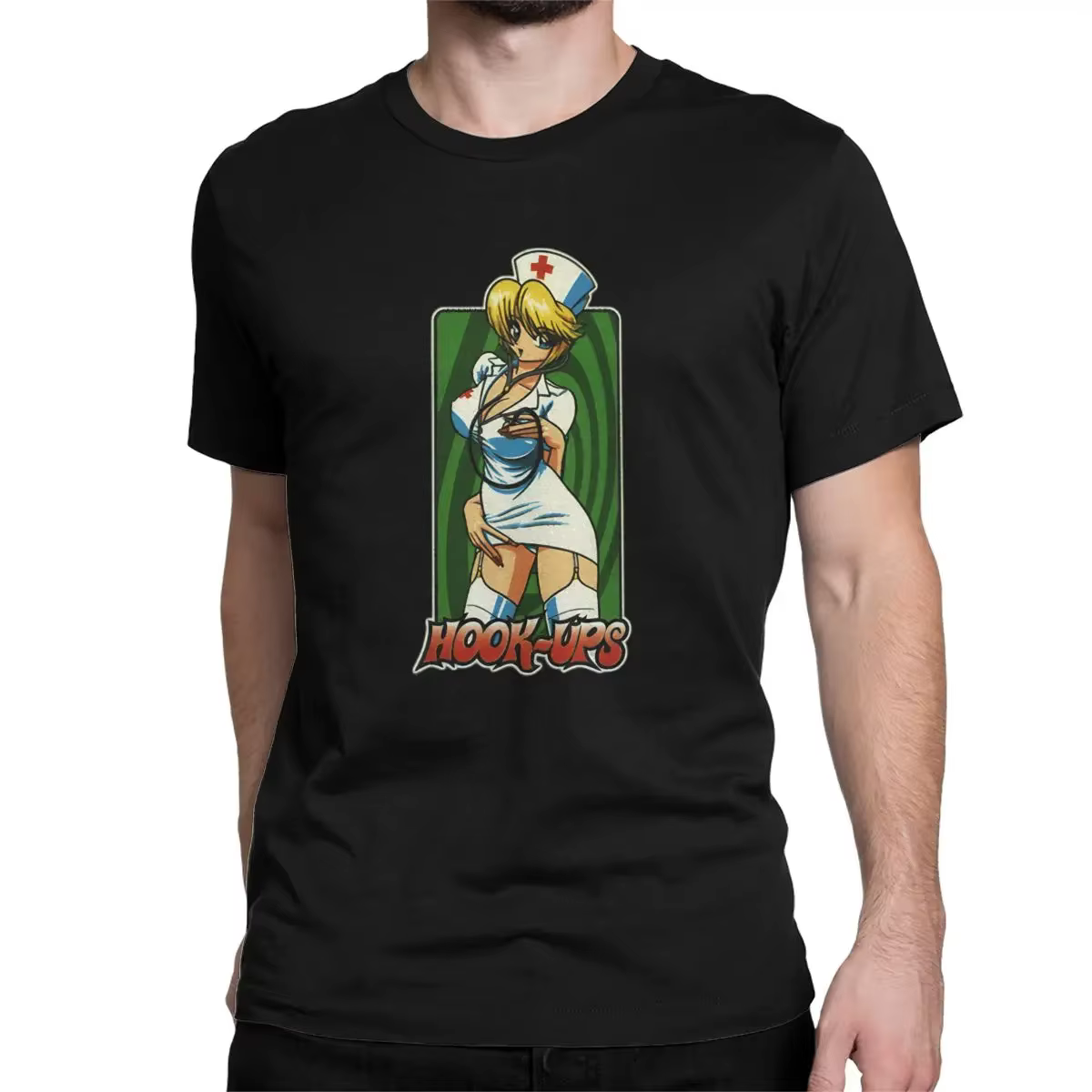 T-Shirt à Manches Courtes et Col Ras du Cou pour Homme et Femme, Vêtement en Coton, Imprimé, Vintage