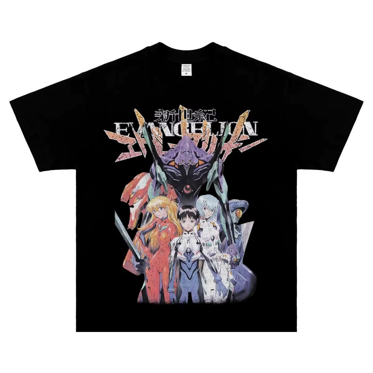 T-shirt imprimé vintage Anime EVA New Century Gospel Warrior 2026 – T-shirt respirant tendance pour