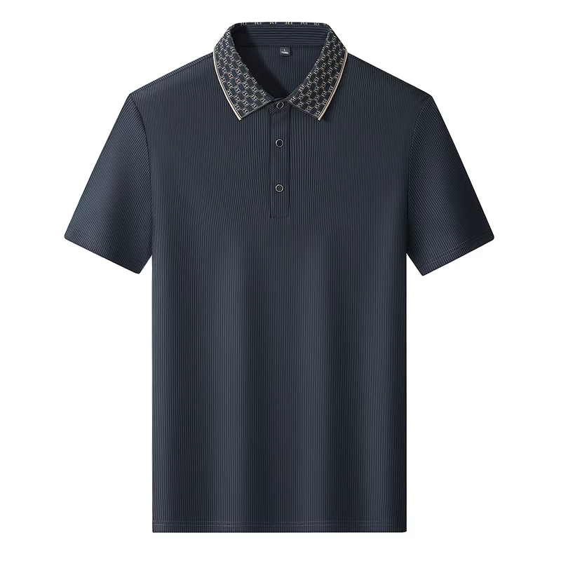 Polo hommes 7xl 8xl 9xl été 2025 nouveau haute qualité hommes à manches courtes Polo soie glacée hom