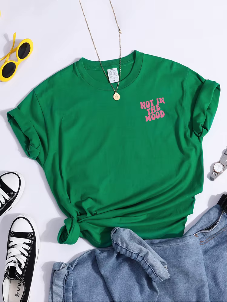T-shirt à manches courtes pour femme, haut à la mode, décontracté, doux, de rue, avec Design de Nich