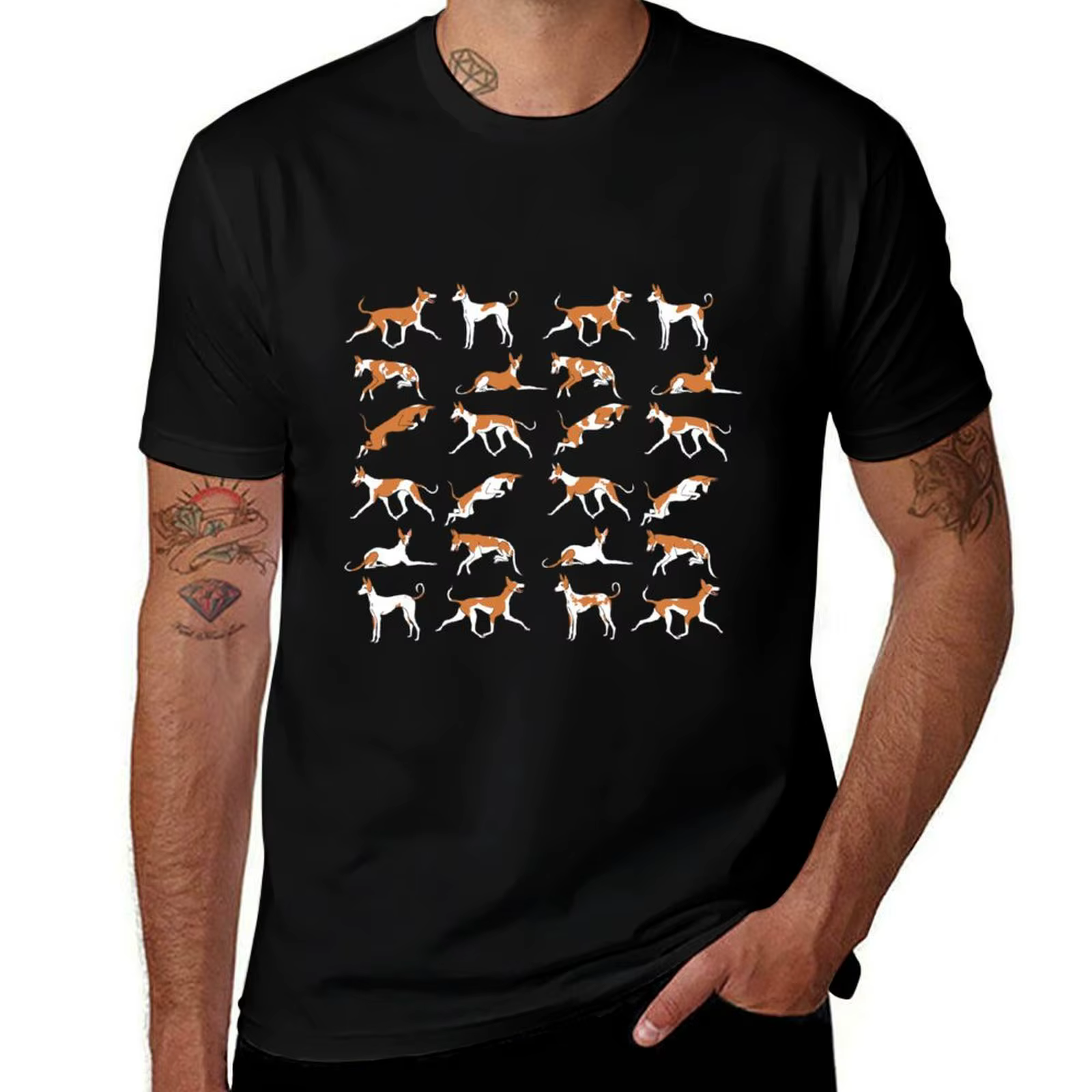 T-shirt Ibizan Breeze, t-shirt basique à manches courtes en mélange de coton