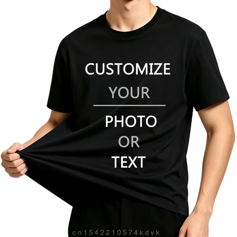 T-shirt personnalisé sport pour hommes et femmes, créez votre propre design avec photo ou logo, haut
