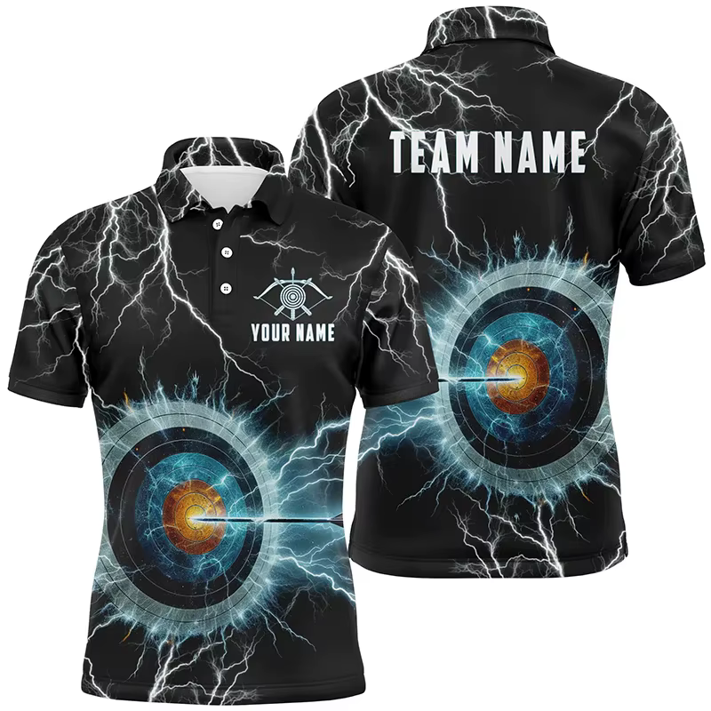 Polo de tir à l'arc à séchage rapide pour hommes, tendance d'été, nom personnalisé, nom de l'équipe,