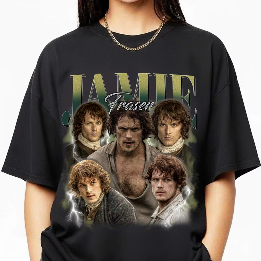 T-shirt rétro Jamie Fraser, sweat à capuche Jamie Fraser, sweat-shirt Jamie Fraser, tee-shirt style 