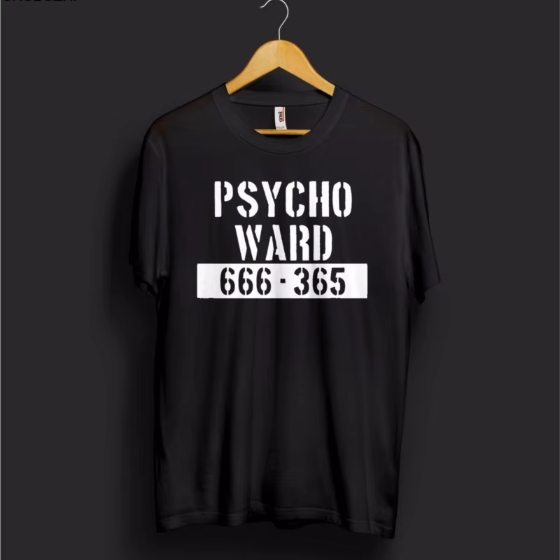 Marque coton nouveau T-Shirt homme coton Psycho Ward T petit haut Halloween 666 Alcatraz film maître