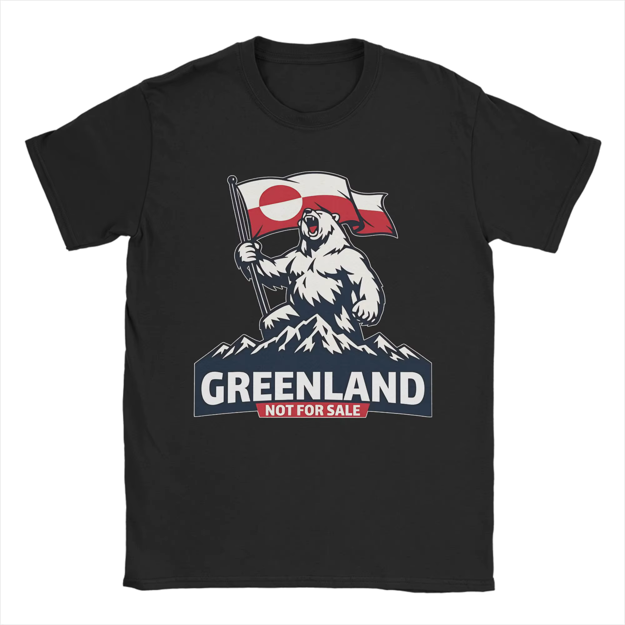T-shirt en coton 100% pour hommes, avec drapeau de l'Islande, motif ours, pas à vendre, t-shirts amu
