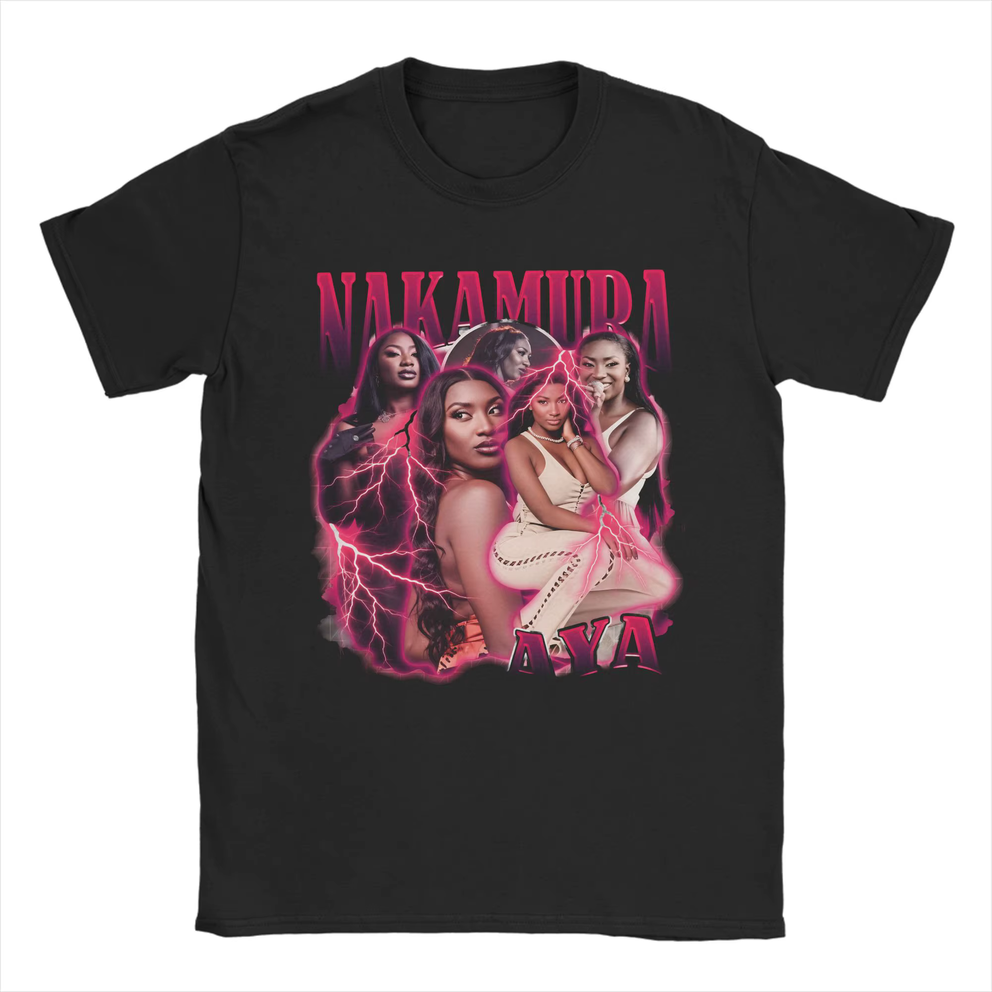 T-shirt à manches courtes en coton pour hommes et femmes, nouvelle collection, Aya Nakamura Pop Musi