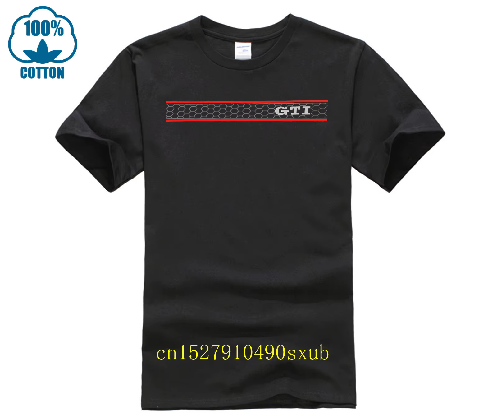 T-shirt imprimé col rond manches courtes T-shirt style décontracté golf gti grill chemise