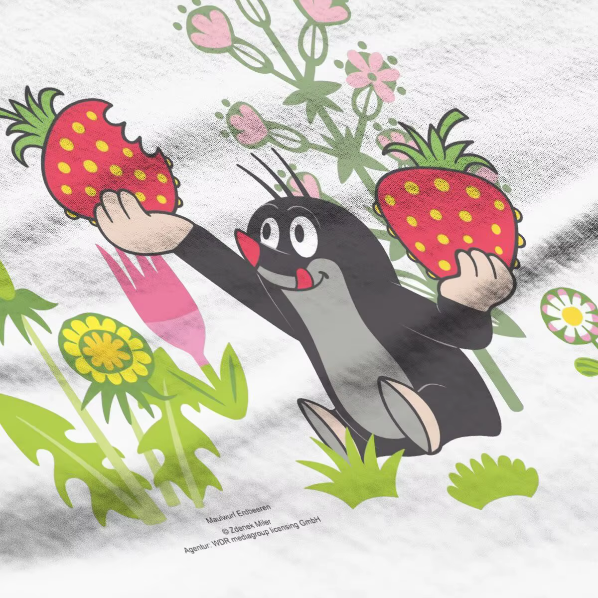 T-shirt Anime Krtek pour femme, The Mole, Maulwurf, Erdbeeren, Zones Me Clothes, Unisex Blusas T Shi