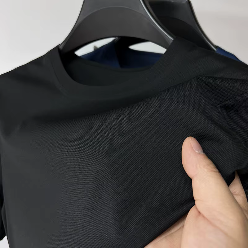 T-shirt à manches courtes en soie glacée pour hommes, col rond, nouvelle marque tendance, séchage ra