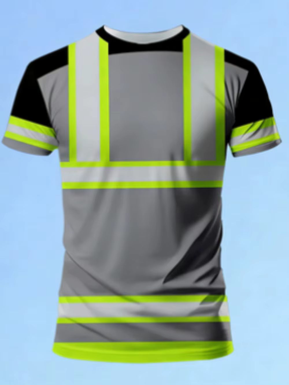 T-shirt pour hommes, avec logo de sécurité imprimé en 3D, respirant, à séchage rapide, streetwear d'