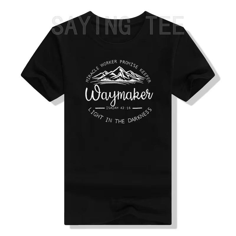 Chemises chrétiennes pour femmes, Waymaker Miracle Worker Promise Keeper T-Shirt, Tee Faith God Fash