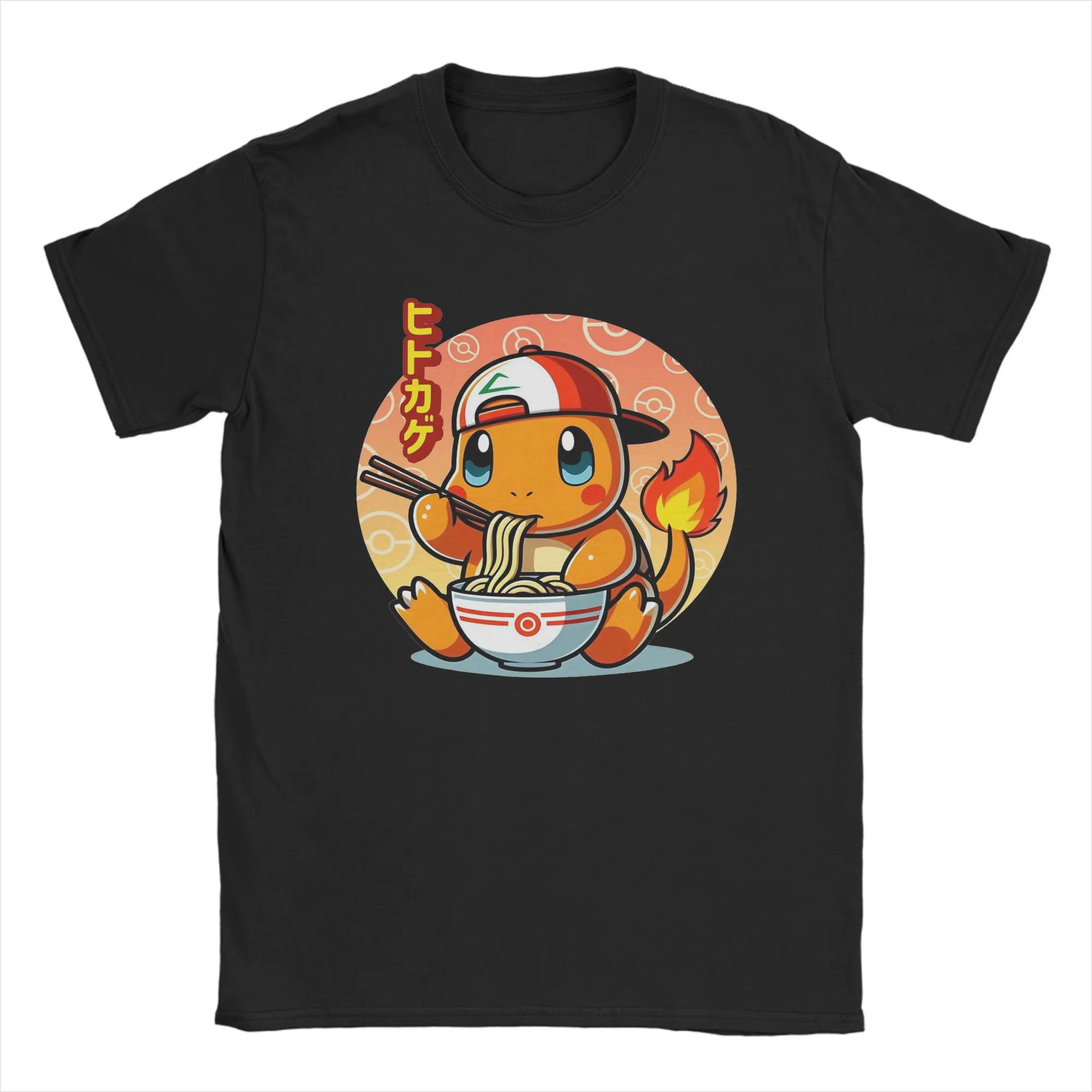 Pokemon T-shirt homme pur coton T-shirt style décontracté col rond T-shirt à manches courtes vêtemen