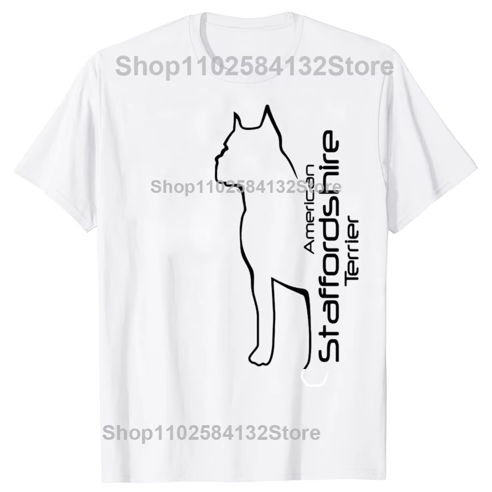 T-shirt en coton à manches courtes pour homme, nouveauté, motif graphique, American Staffordshire Te