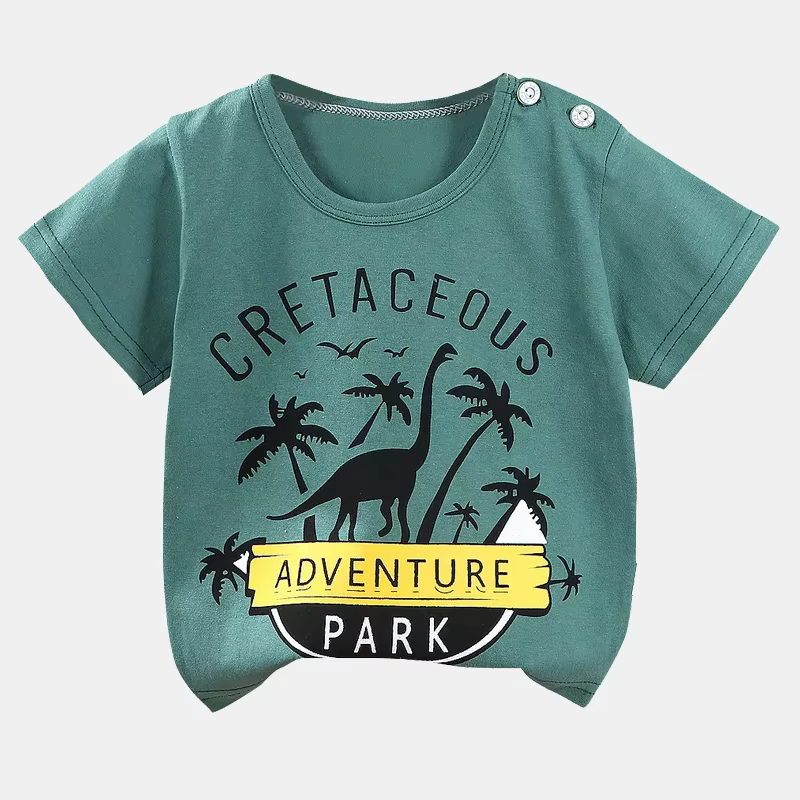 Vêtements pour enfants T-Shirt enfants vêtements garçons filles été dessin animé hauts à manches cou