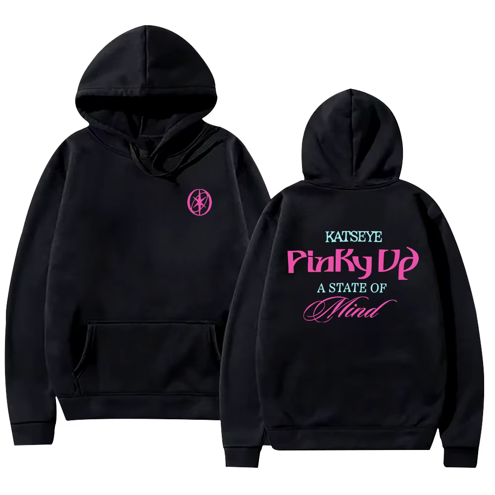 PINKY UP Kpop Katseye Print Hoodies Tendance Hommes Femmes Y2k Sweat-shirt Polaire Oversize Survêtem