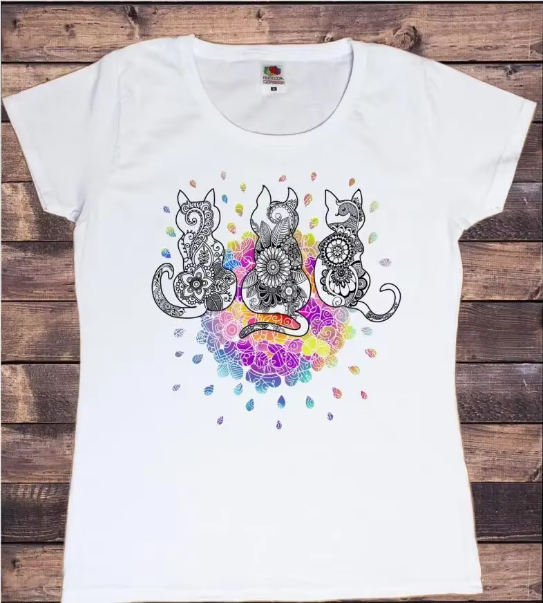 T-shirt imprimé arbre pour femme, vêtements de méditation, respirant, oiseau arc-en-ciel, Harajuku,
