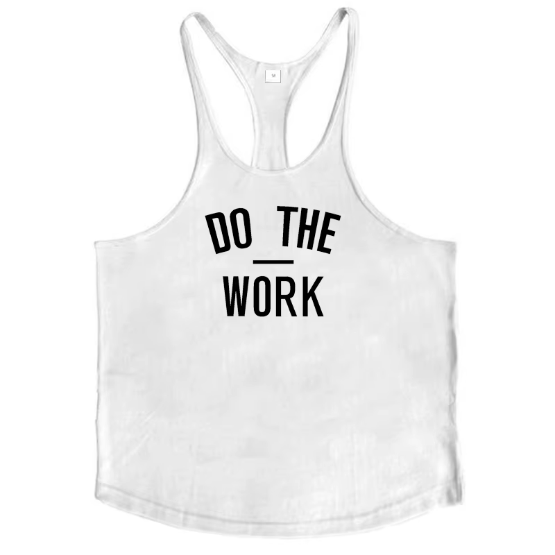 DO THE WORK – débardeur de gymnastique pour hommes, gilets de course en coton, Singlets d'entraîneme