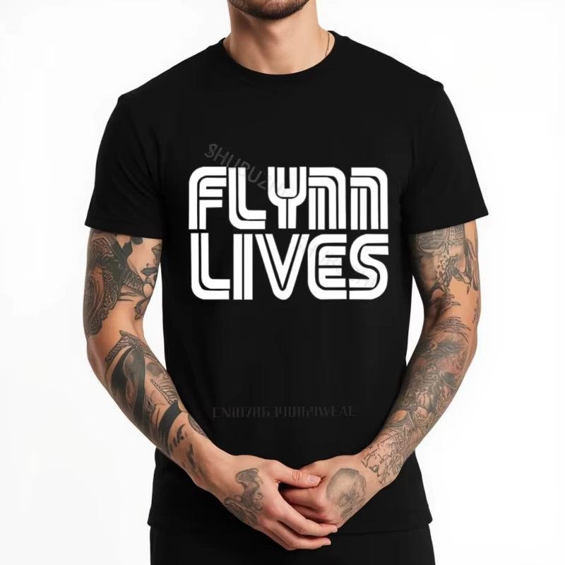 Homme T-Shirt été hommes t-shirt Flynn Lives TShirt hommes garçons Kevin Flynns Arcade cadeau présen