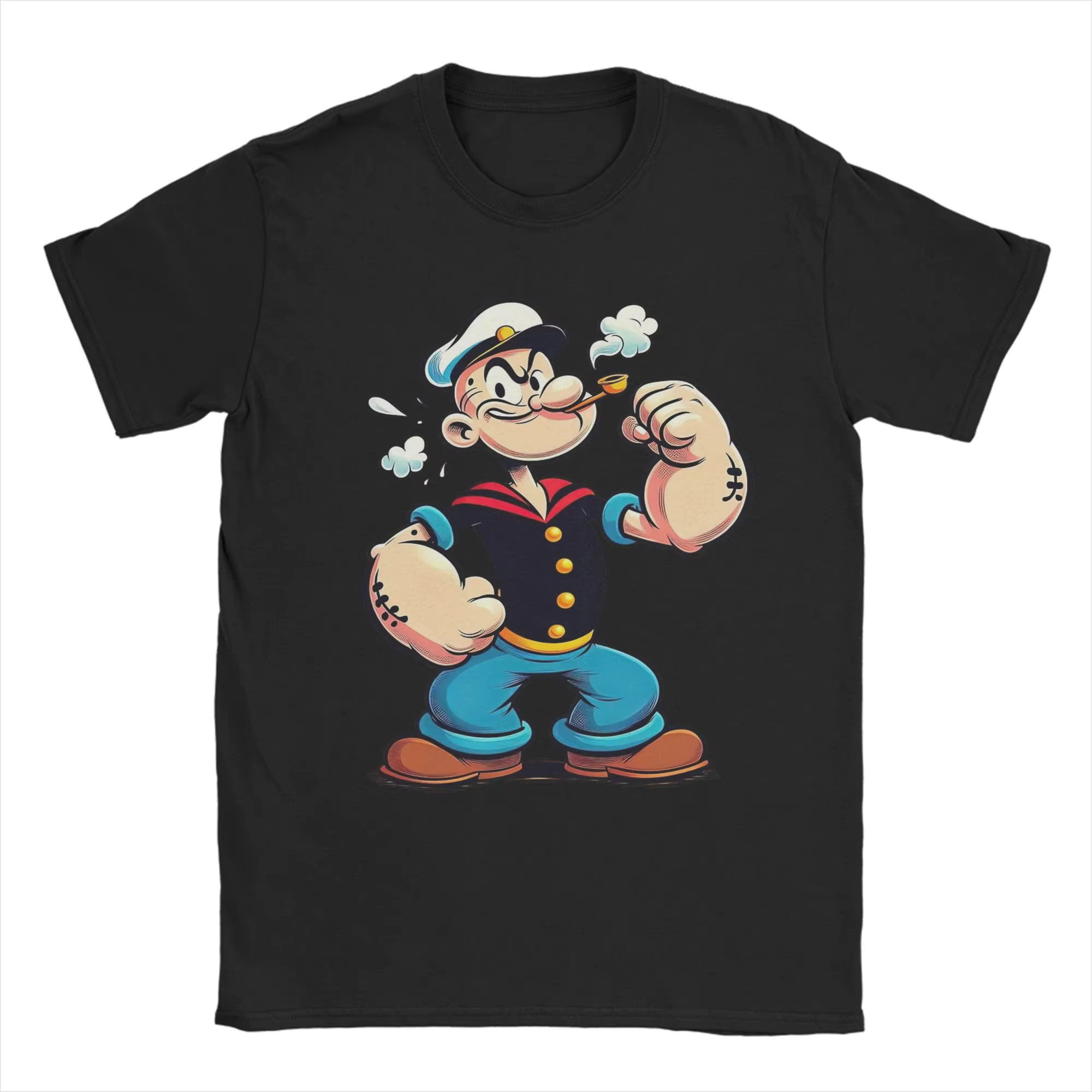 T-Shirt pour hommes Popeyed the Sailorman, dessin animé rétro Unique, 100% coton, T-Shirts à manches