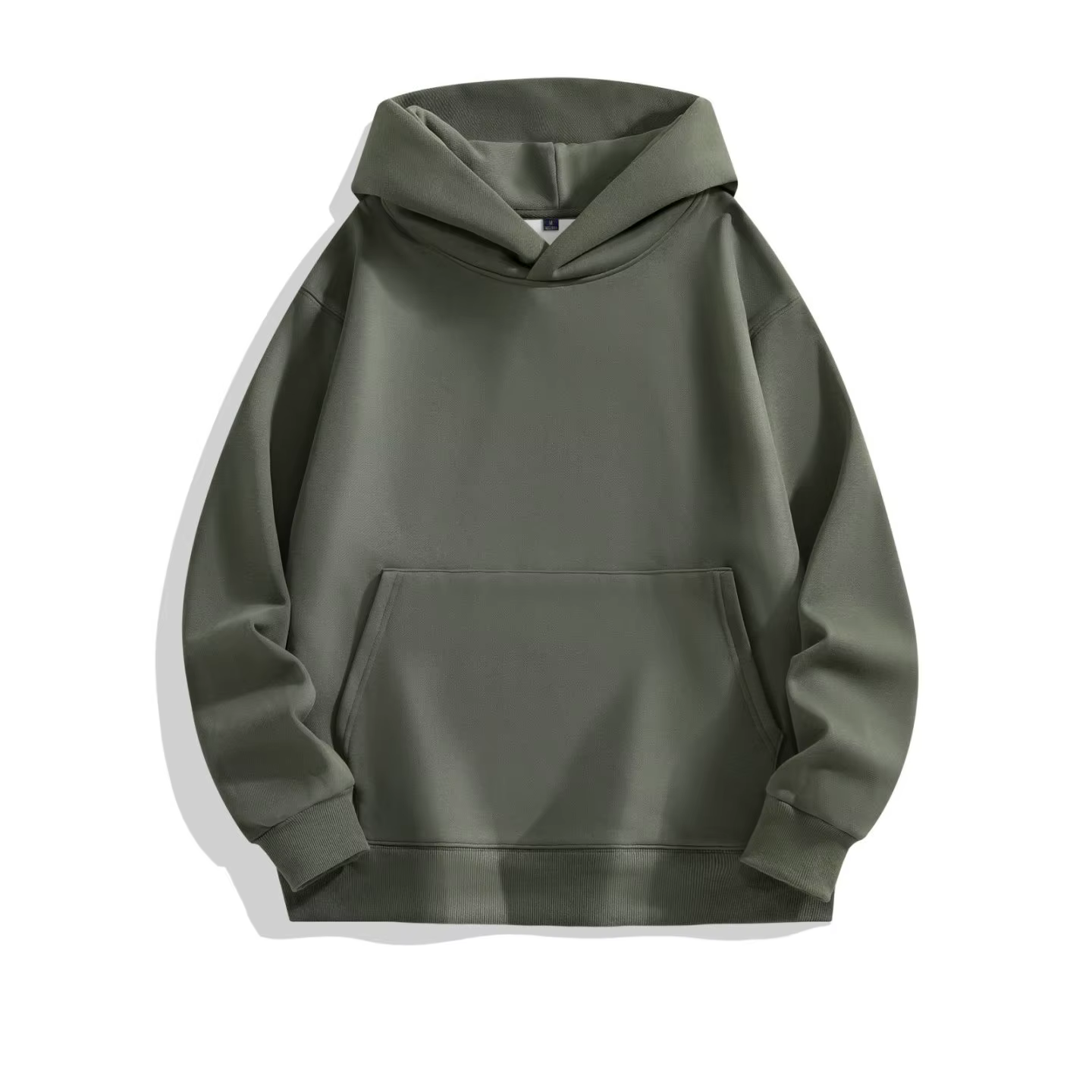 Sweat à capuche 100 % coton 480 g/m² pour homme, coupe ample, pull molletonné style urbain, printemp