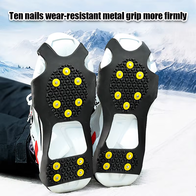 Couvre-chaussures de sport coordonnantes pour hommes et femmes, crampons, griffes de neige et d'esca