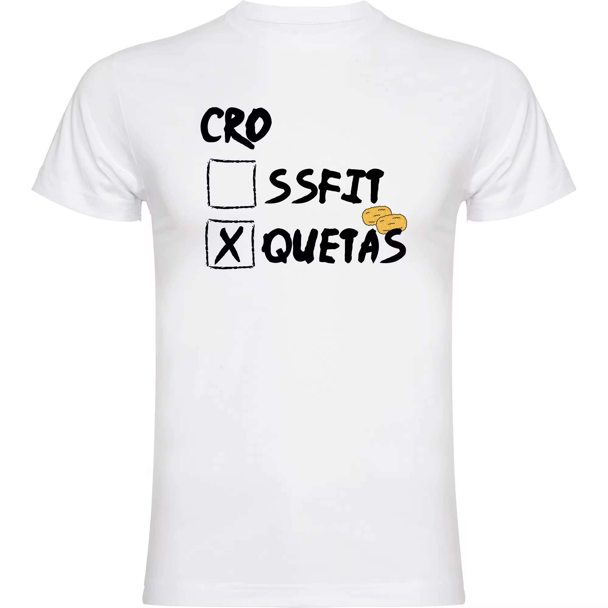 T-shirt amusant pour les amateurs de croquettes - 100% coton, coupe décontractée, design unique pour