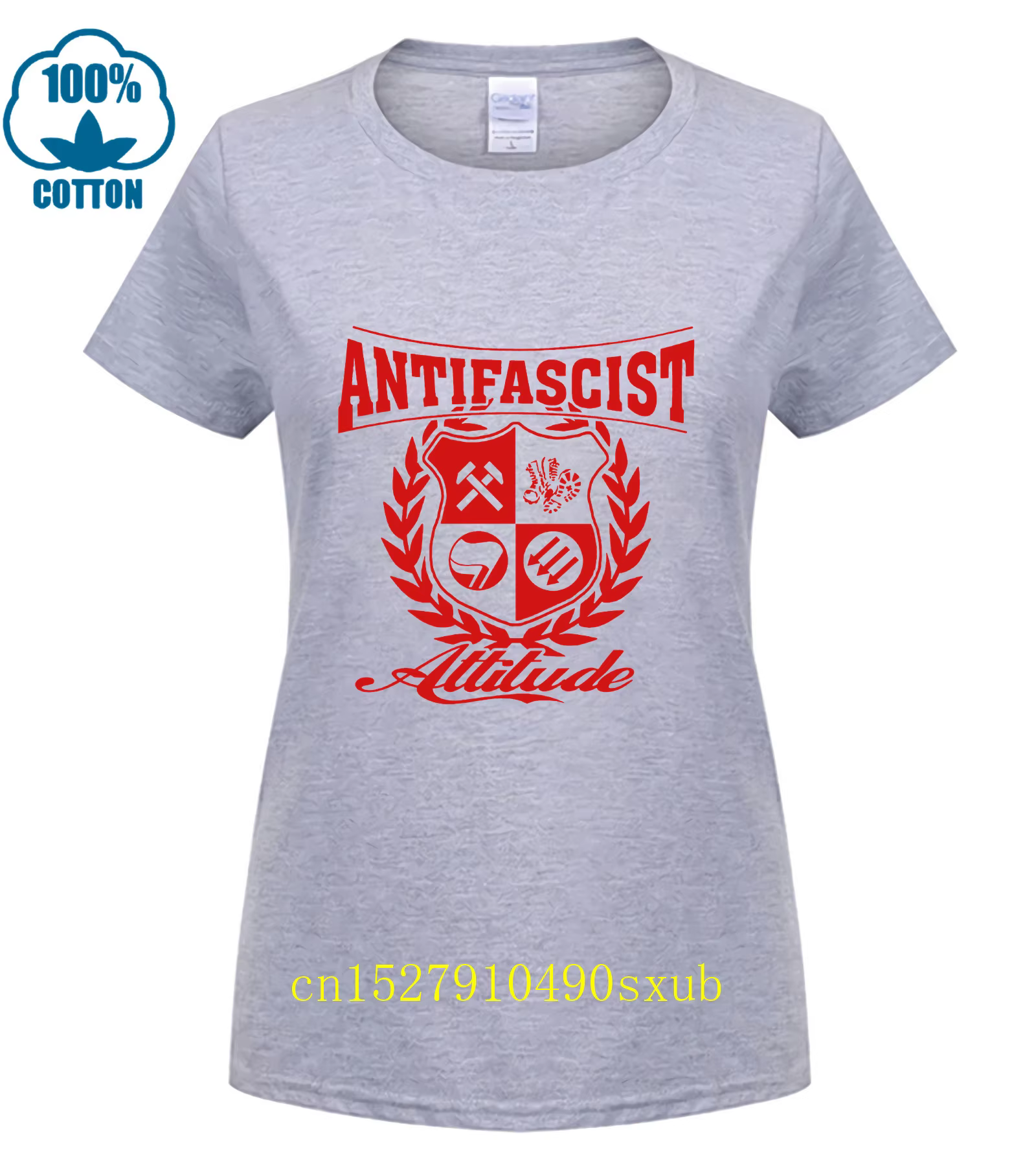 T-shirt col rond homme, décontracté et cool, à la mode, antifasciste