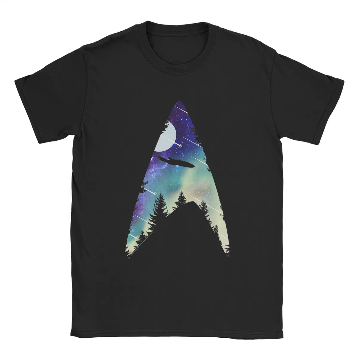 T-Shirt à Manches Courtes et Col Rond pour Homme, en Coton, Starfleet Galactic Insignia, The Next Ge