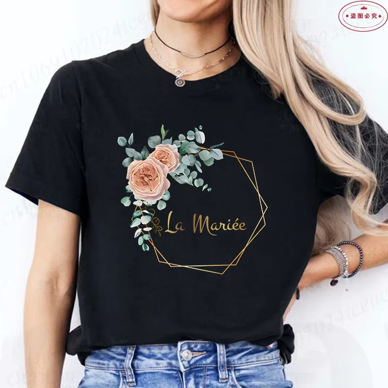 EVJF Future mariée T-shirt français mariée mariage équipe mariée hauts Bachelorette poule fête T-shi