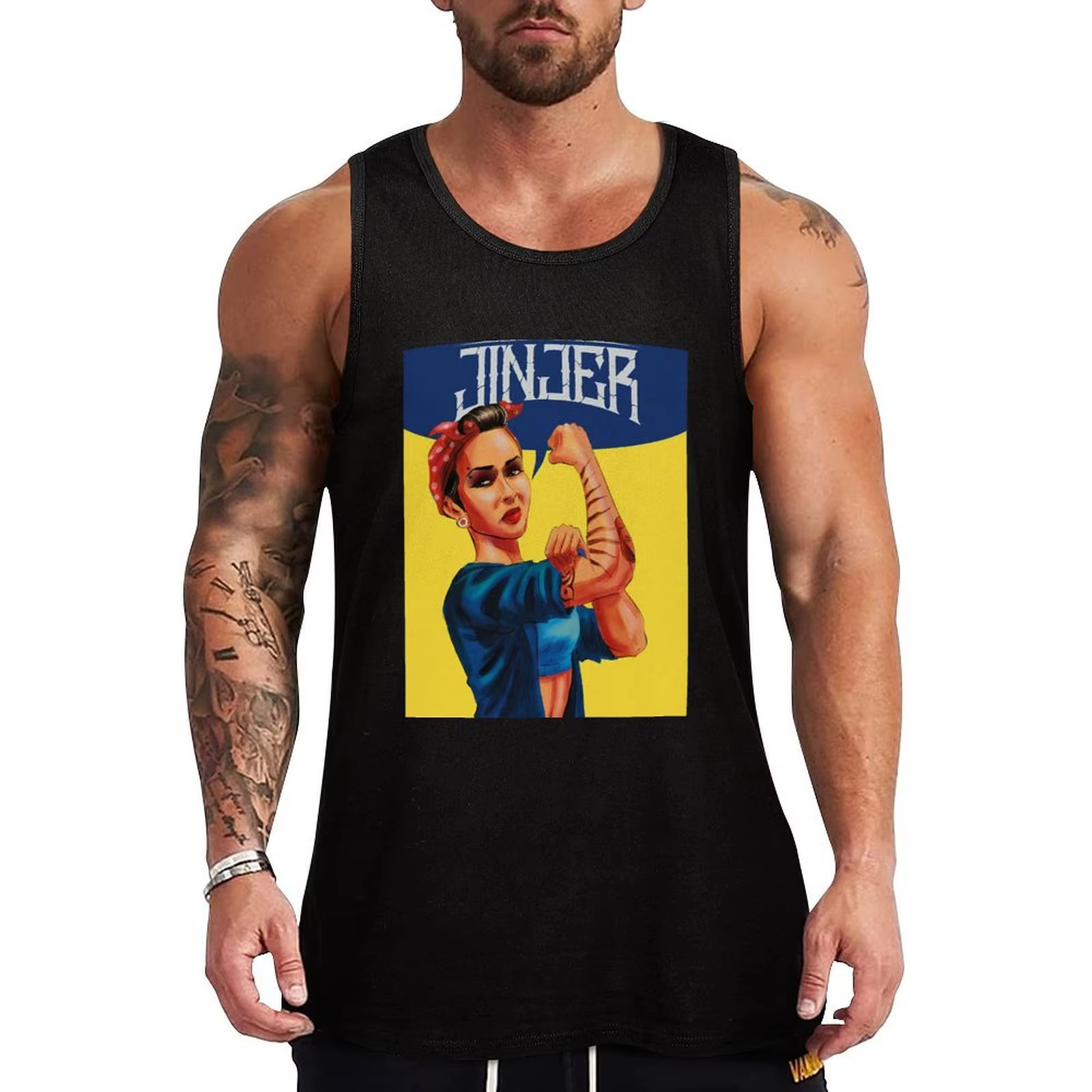 Débardeur Jinjer Fight Tank Top, chemise sans manches essentielle, débardeur basique uni