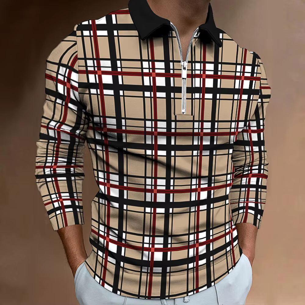 Chemise polo pour homme, mode été, impression numérique personnalisée, lavable en machine
