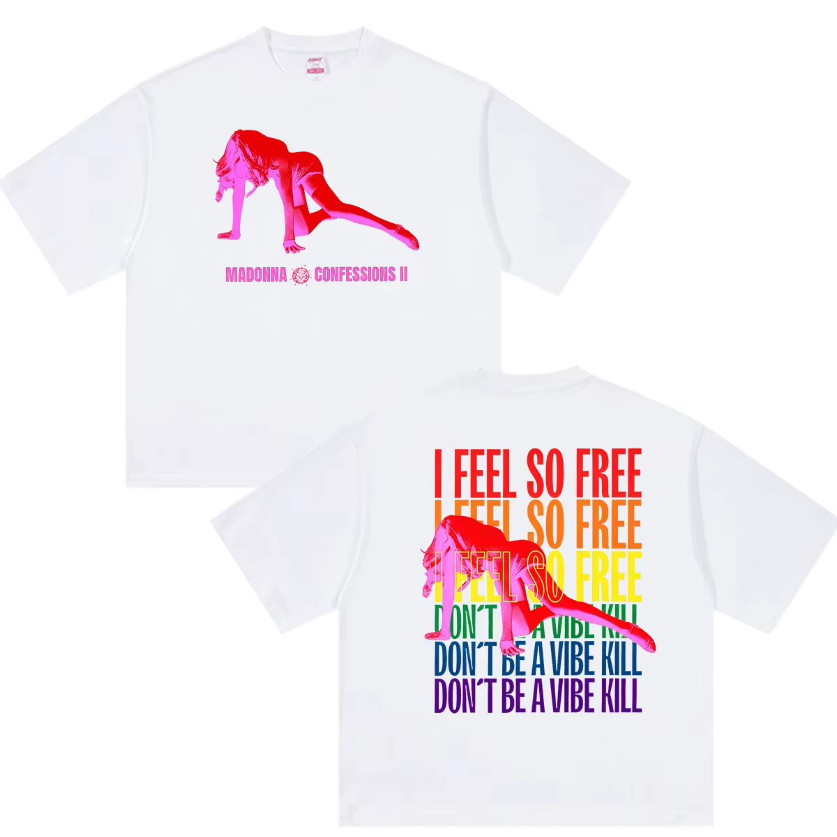 T-shirt Madonna « Confessions II » 2026 |   T-shirt en coton lourd 230g, imprimé double face |   T-s
