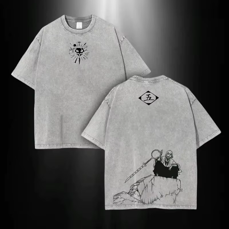 T-shirt graphique BLEACH Shinji Hirako pour hommes et femmes, vêtements surdimensionnés, T-shirts en
