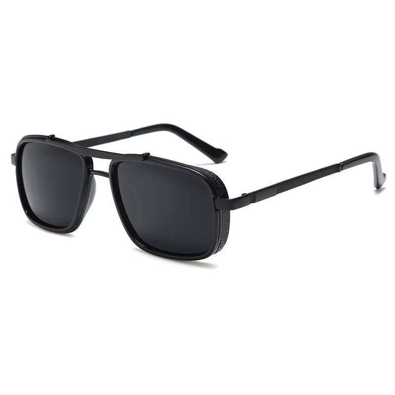 1/2/3 pièces nouveau Style élégant rétro voiture lunettes de soleil épaissi Double faisceau Punk hom
