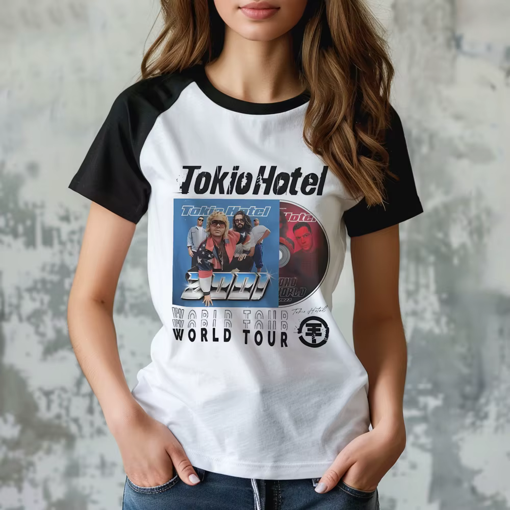 T-shirt Tokio Hotel pour femmes, streetwear, animé, Y2K, 600, vêtements de bandes dessinées