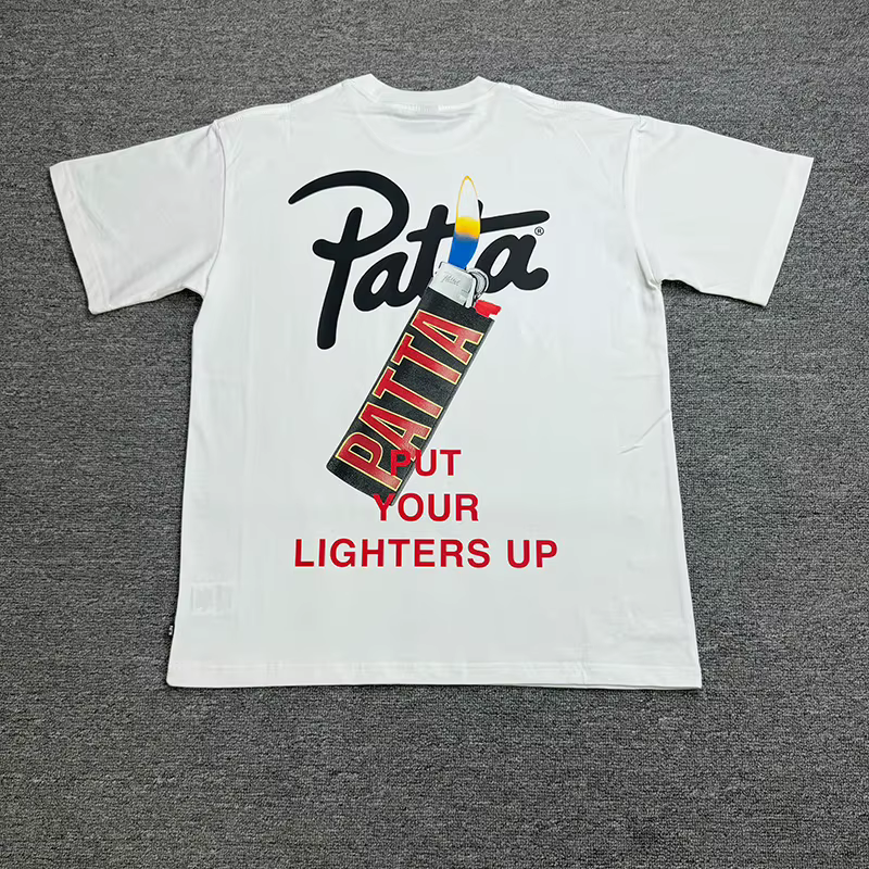 2026 été Graphique Logo Imprimé Patta T-shirts T-Shirt Haute Qualité Coton Noir Blanc Haut Ample Déc