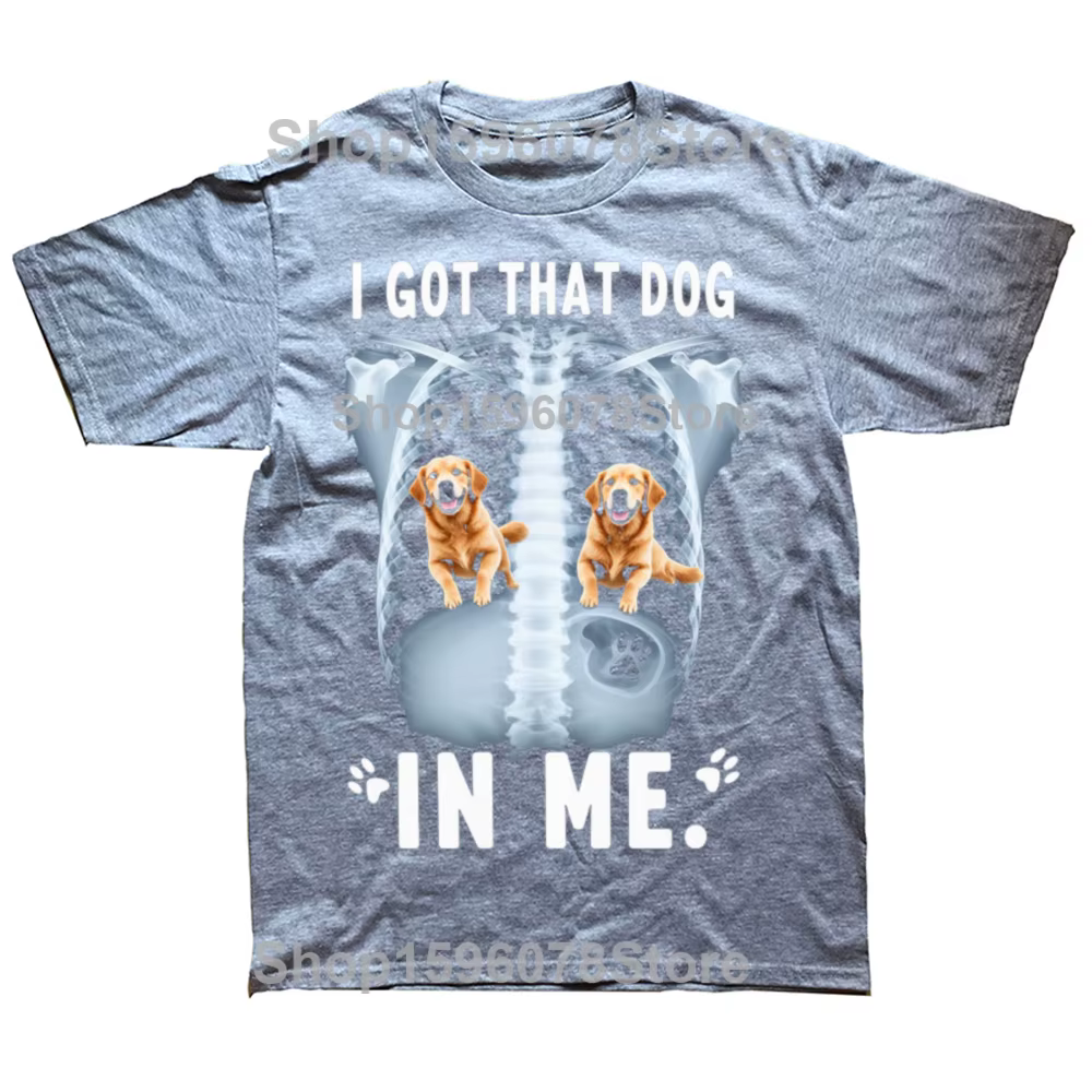 T-shirt drôle Golden Retriever « I Got That Dog in Me » Xray – T-shirt décontracté ample et oversize