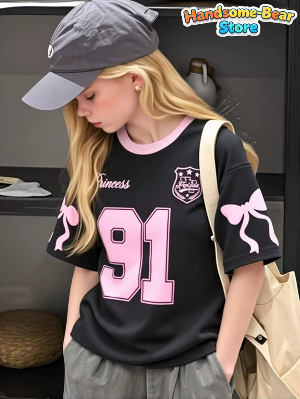 T-shirt pour enfants filles, motif imprimé numérique, style sportif, col rond, manches courtes, mail
