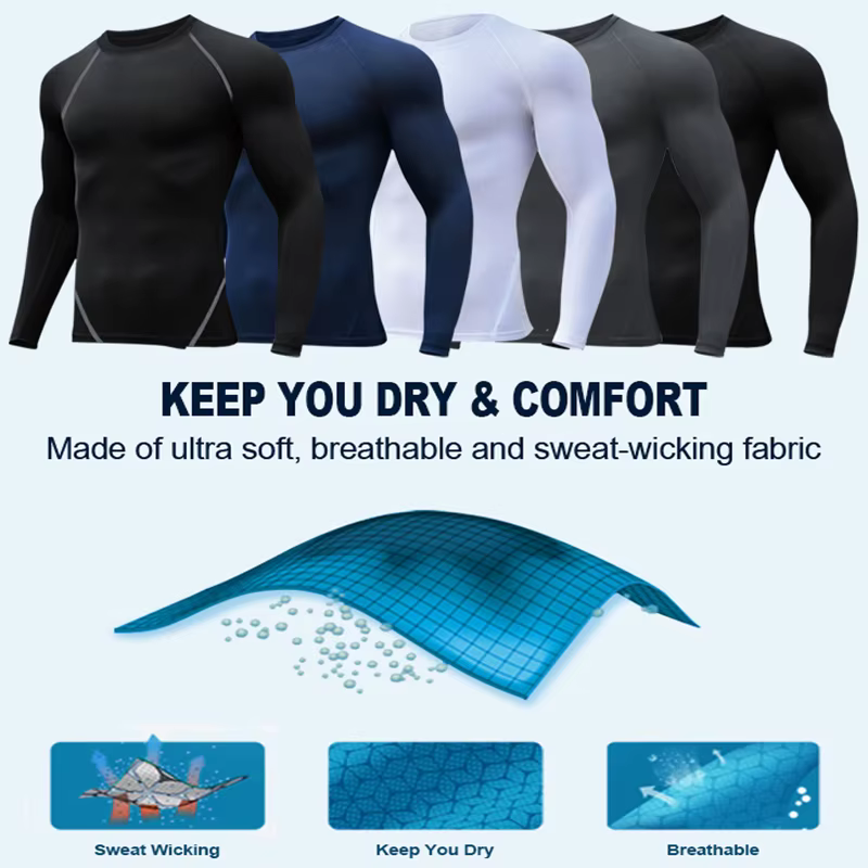 T-shirt à manches longues pour hommes